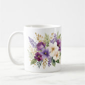 Mug 80e anniversaire Floral Bouquet Gold Accents (Gauche)