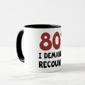 Mug 80e anniversaire Gag cadeau (Devant gauche)