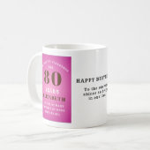 Mug 80e anniversaire Normes d'établissement Ajouter vo (Devant gauche)