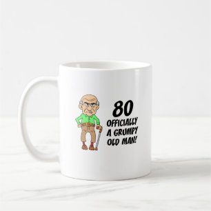 Mug 80e anniversaire officiellement Grumpy Old Man Cof