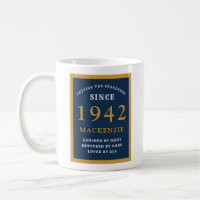 80e anniversaire personnalisé 1942 Elégant Blue Go