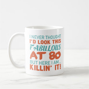 Mug 80e anniversaire pour les femmes fabuleuses