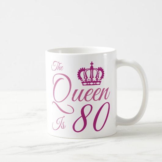 Mug 80e Birthday Queen (Droite)