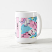 Mug 80's Memphis Active Pink Light Blue (Devant droit)