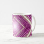 Mug 80s Rétro : Arrière - plan 3D Sci-Fi. (Devant droit)