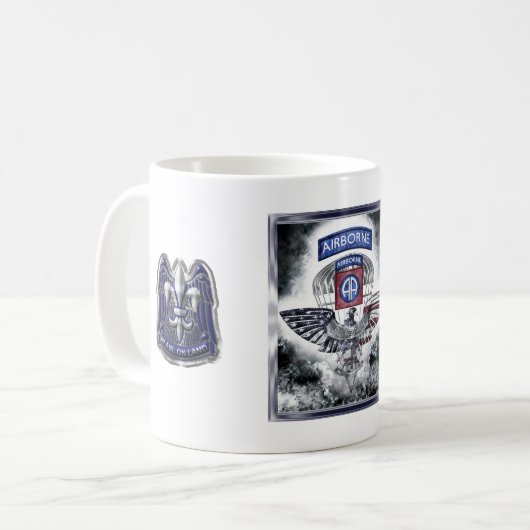 Mug 82e division aéroportée Conception à cadre explosi (Devant gauche)
