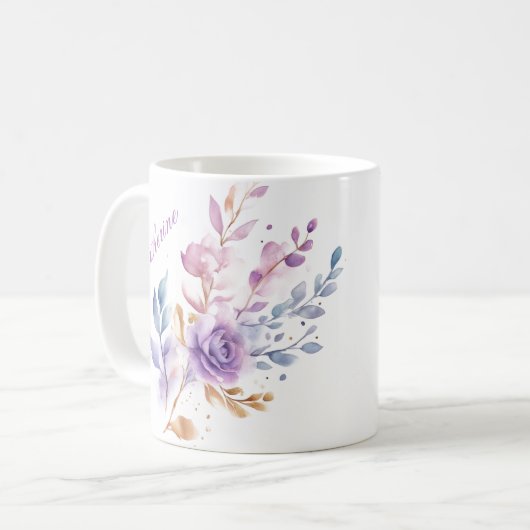Mug 85e anniversaire Whispers of Lavender and Gold (Devant gauche)