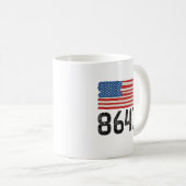 Mug 8647 Déclaration politique du drapeau américain an (Devant droit)
