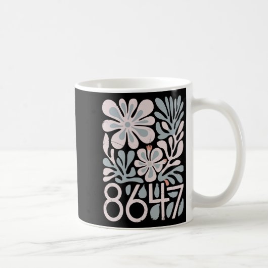 Mug 8647 Résiste à la subtile florale Foxtrot Delta Ta (Droite)