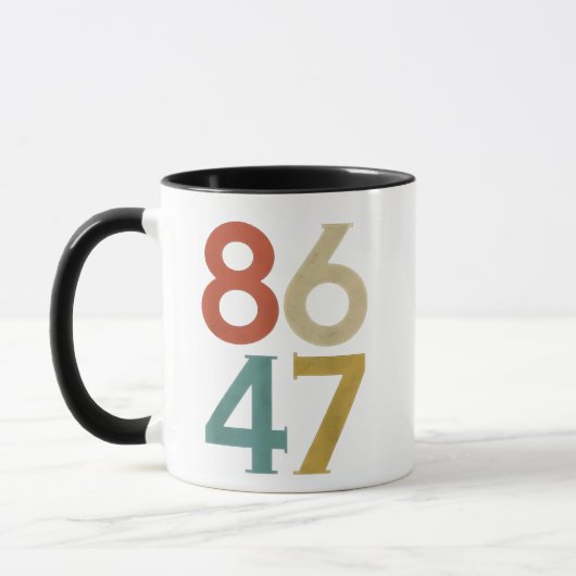 Mug 86 47 Trump Cool rétro anti-Trump (Gauche)