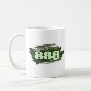 Mug 888 Numéro de Parties scintillant verte Manifestat