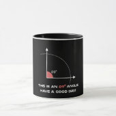 Mug 89 degrés angle drôle mathématique science perfect (Centre)