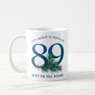 Mug 89e anniversaire ou anniversaire de mariage plume 