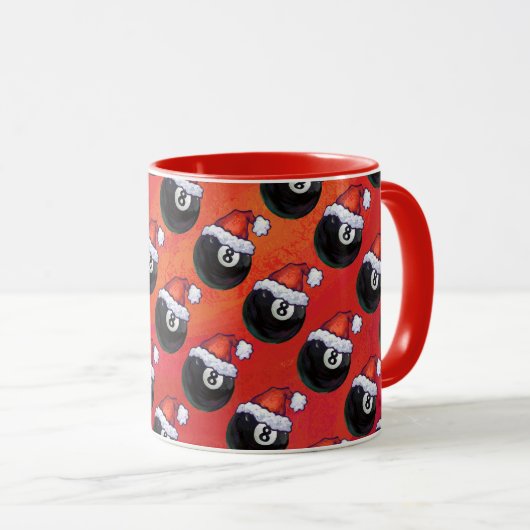 Mug 8 Balle Noël Casquette rouge (Devant droit)