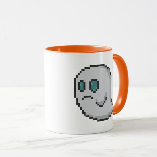 Mug 8-bit Retro Ghost (Devant droit)