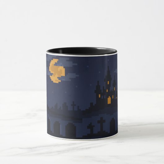 Mug 8-bit Retro Haunted Castle (Centre)