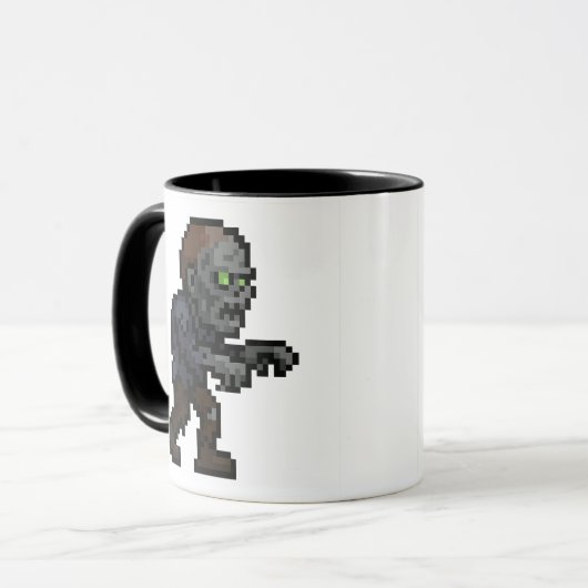 Mug 8-bit Retro Zombie (Devant gauche)