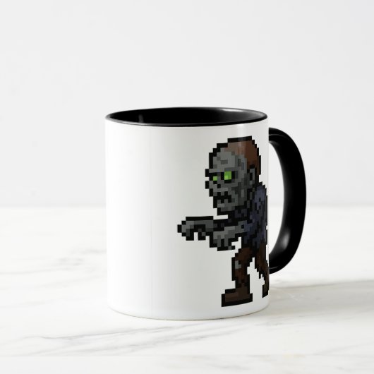 Mug 8-bit Retro Zombie (Devant droit)