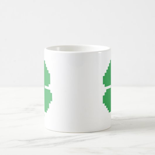 Mug 8 bits Pixel Lucky Four Leaf Clocher (Centre)