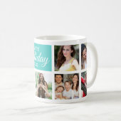 Mug 8 Collage photo Joyeux anniversaire (Devant droit)