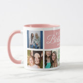 Mug 8 Collage photo Joyeux Anniversaire rose (Gauche)