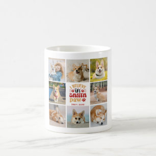 Mug 8 Photo Collage Je Crois En Père Noël Paw Nom Et D