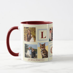 MUG 8 PHOTO COLLAGE MESSAGE D'AMOUR REMPLIR FACILEMENT