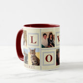 MUG 8 PHOTO COLLAGE MESSAGE D'AMOUR REMPLIR FACILEMENT (Devant gauche)