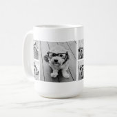 Mug 8 Photo Collage personnalisé Monogramme Berry (Devant gauche)