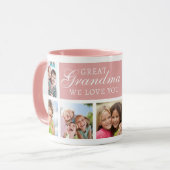 Mug 8 Photo Collage We Love You Great Grandma Pink (Devant gauche)
