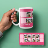 Mug 8 Photo Mid Century Modern Photo Collage rose