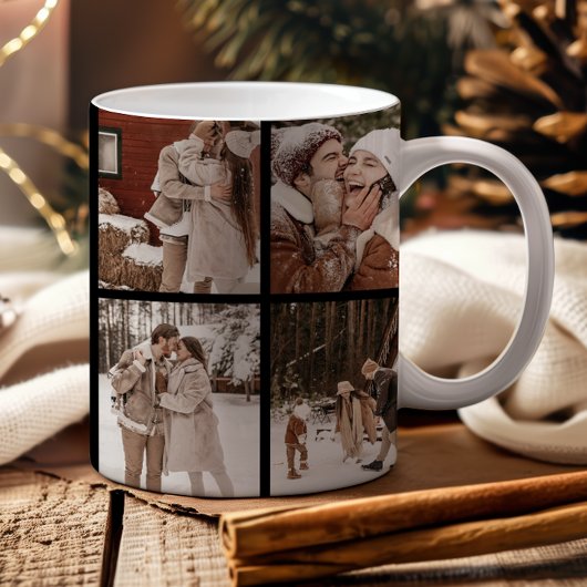 Mug 8 Photo Minimalist First Christmas Together