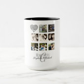 Mug 8 x PHOTO COLLAGE Newlywed Personalized WEDDING (Centre)