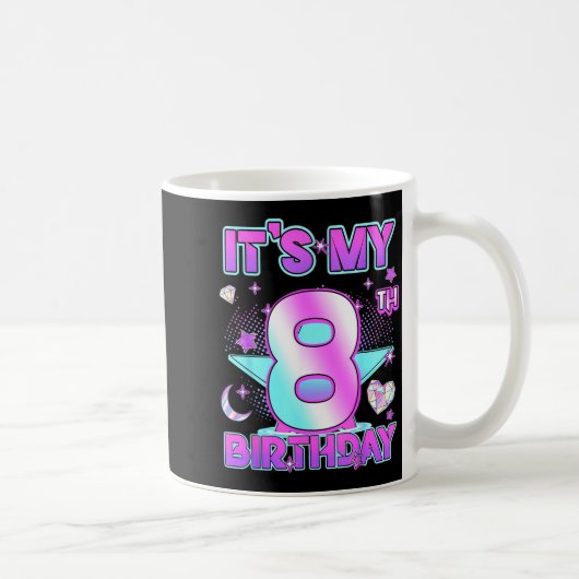 Mug 8 Years Old Birthday Kp Kids 8th Birthday Girls K- (Droite)