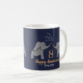 Mug 8e anniversaire du mariage de bronze Marine des él (Devant droit)