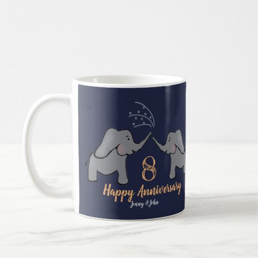 Mug 8e anniversaire du mariage de bronze Marine des él (Gauche)