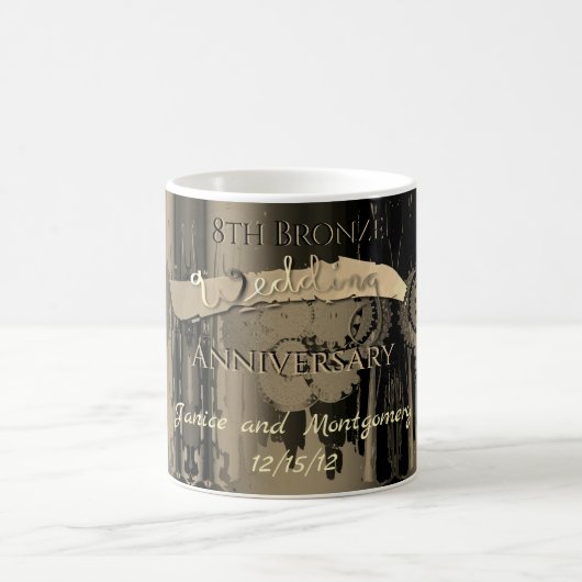 Mug 8e anniversaire du Mariage de bronze Steampunk (Centre)