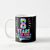 Mug 8th Birthday Tie-dye 8 Year Of Being Awesome (Gauche)