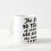 Mug 90 ans de quatre-vingt-dixième anniversaire (Devant gauche)
