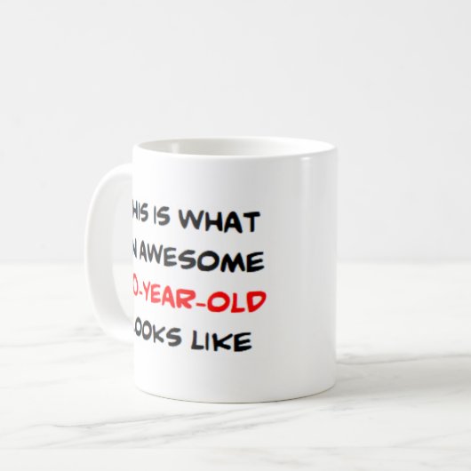 Mug 90 ans, génial (Devant gauche)