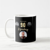 Mug 90 Legendary 3 Photos Gold 90th Birthday  (Gauche)