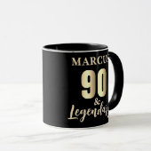 Mug 90 & Legendary Gold 90th Birthday (Devant droit)