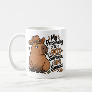 Mug 90% Sarcasme 10% Friandises Capybara Drôle