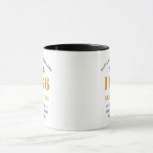 Mug 90e anniversaire 1936 Ajouter un nom Élégant (Centre)