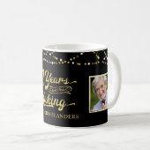 Mug 90e anniversaire ANNÉES DANS LES lumières à cordes (Devant droit)