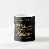 Mug 90e anniversaire ANNÉES DANS LES lumières à cordes (Centre)