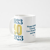 Mug 90e anniversaire Blue Gold (Devant gauche)