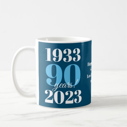 Mug 90e anniversaire Date spéciale (Gauche)