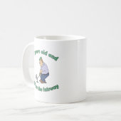 Mug 90e anniversaire Golfer Gag cadeau (Devant gauche)