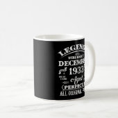 Mug 90E Légendes Nées En Décembre 1933 90 Ans (Devant droit)